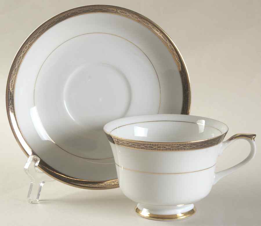 Heirloom Footed Cup & Saucer Set by Empress (Japan)-1