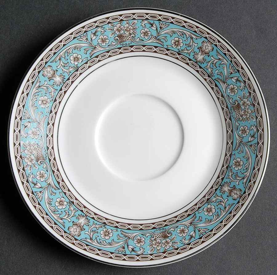 Lucinda (Turquoise Rim) Saucer by Empress (Japan)-1