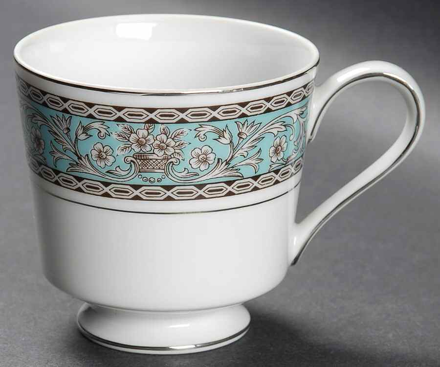 Lucinda (Turquoise Rim) Footed Cup by Empress (Japan)-1