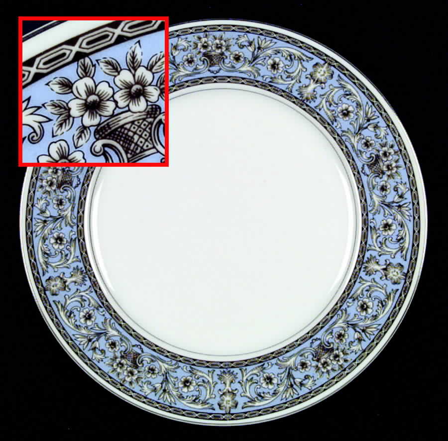 Lucinda (Lt Blue) Dinner Plate by Empress (Japan)-1