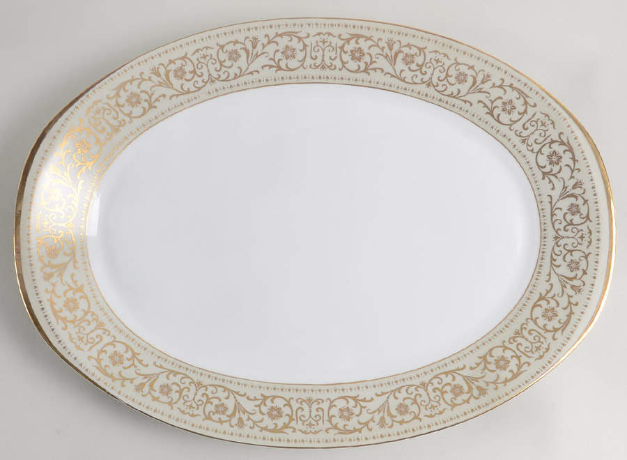 Mandalay 16" Oval Serving Platter by Empress (Japan)-1