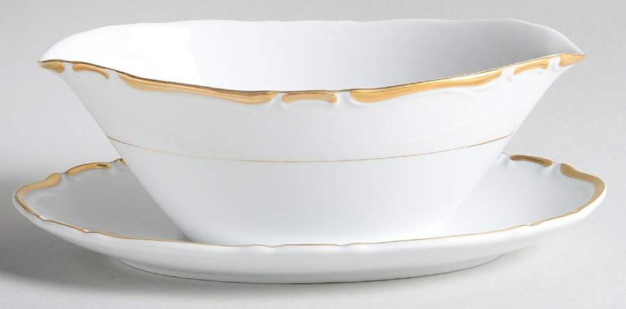 Monte Carlo Gravy Boat with Attached Underplate by Empress (Japan)-1