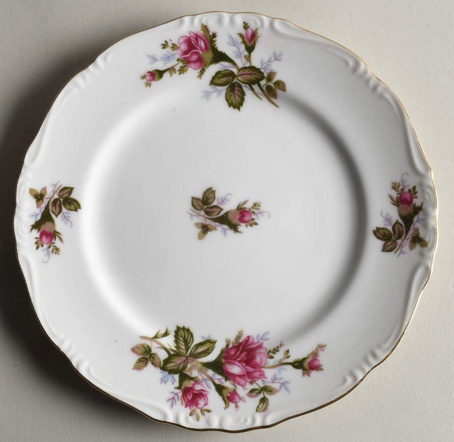 Moss Rose Salad Plate by Empress (Japan)-1