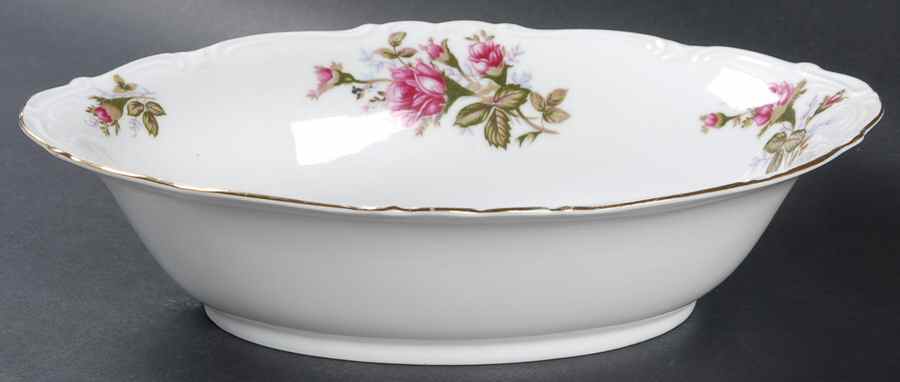 Moss Rose 10" Oval Vegetable Bowl by Empress (Japan)-1