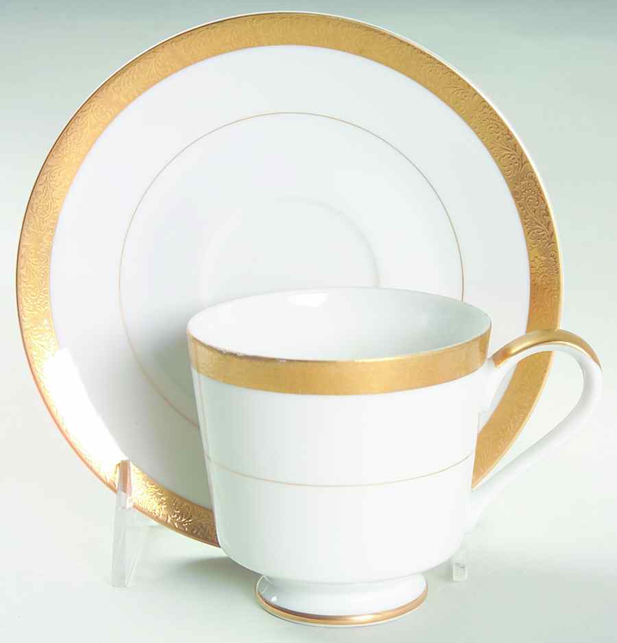 Parliament Footed Cup & Saucer Set by Empress (Japan)-1