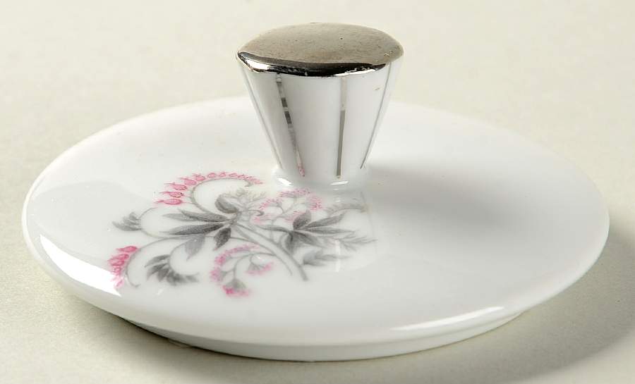Pink Valley Lid for Sugar Bowl by Empress (Japan)-1