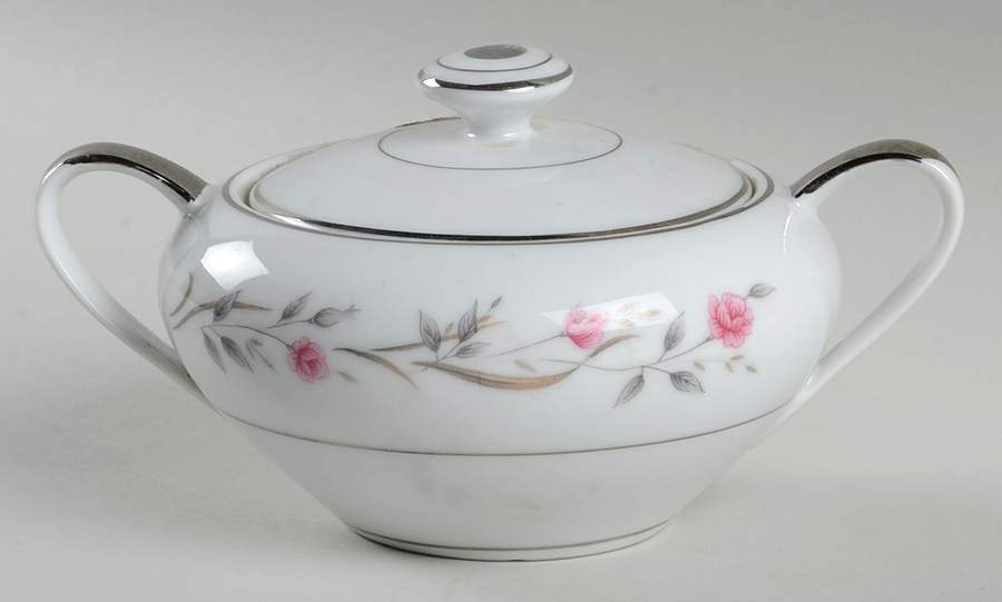Rambling Rose Sugar Bowl & Lid by Empress (Japan)-1