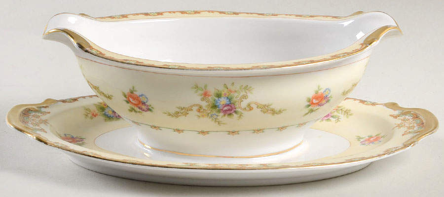 Regent Gravy Boat with Attached Underplate by Empress (Japan)-1