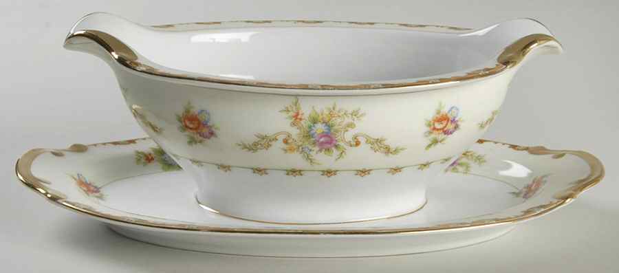 Regent Gravy Boat with Attached Underplate by Empress (Japan)-1