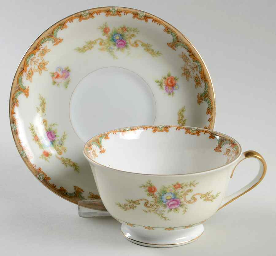 Regent Footed Cup & Saucer Set by Empress (Japan)-1