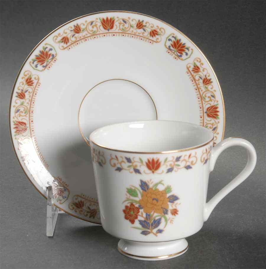 Royal Palace Footed Cup & Saucer Set by Empress (Japan)-1