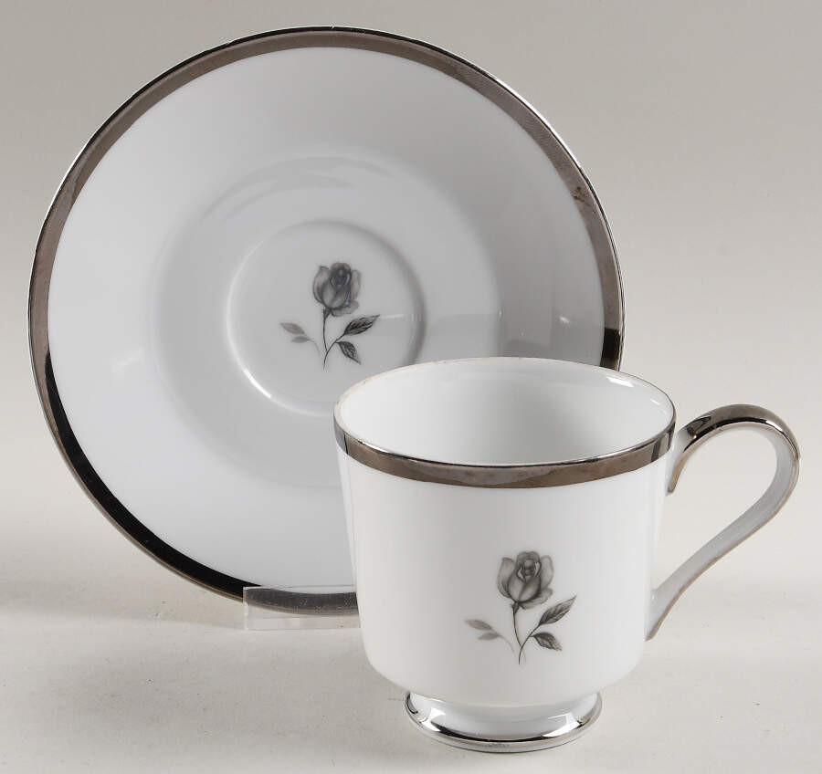 Rosemont Footed Cup & Saucer Set by Empress (Japan)-1