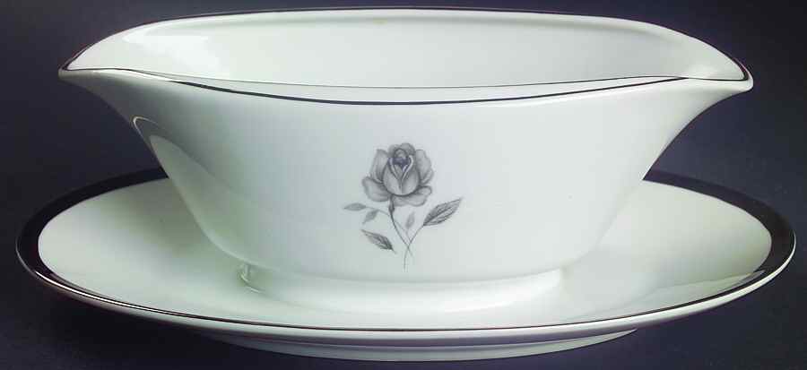 Rosemont Gravy Boat with Attached Underplate by Empress (Japan)-1