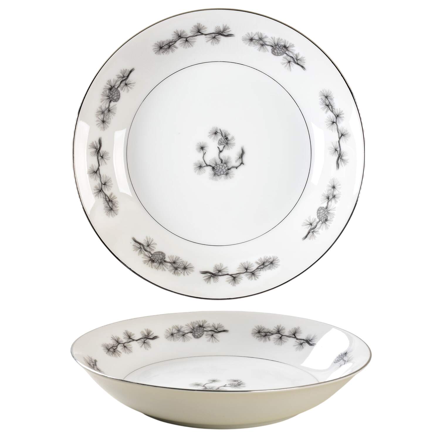 Silver Cone Coupe Soup Bowl by Empress (Japan)-1