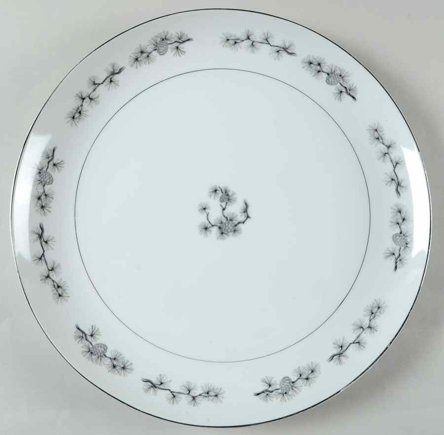 Silver Cone 12" Chop Plate (Round Platter) by Empress (Japan)-1