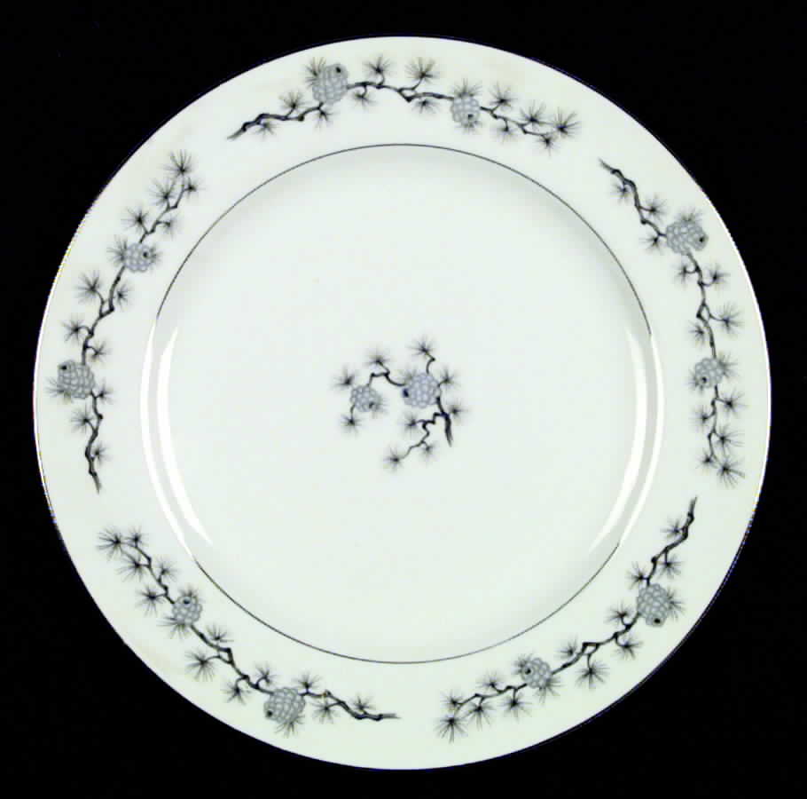 Silver Cone Dinner Plate by Empress (Japan)-1