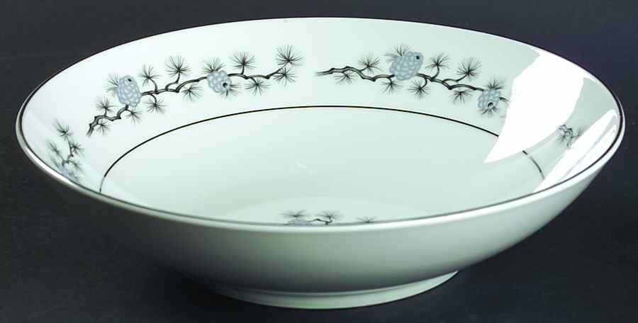 Silver Cone 9" Round Vegetable Bowl by Empress (Japan)-1