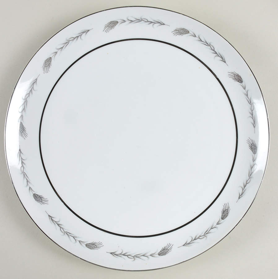 Silver Wheat (810) 12" Chop Plate (Round Platter) by Empress (Japan)-1