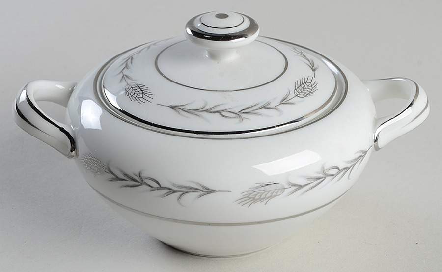 Silver Wheat (810) Sugar Bowl & Lid by Empress (Japan)-1
