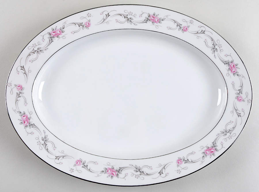 Spring Time 14" Oval Serving Platter by Empress (Japan)-1