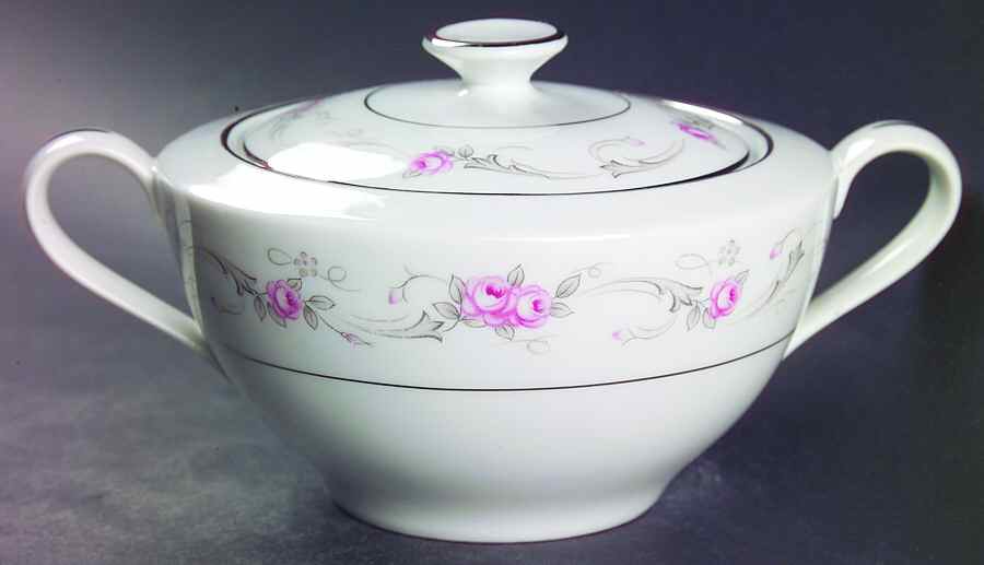 Spring Time Sugar Bowl & Lid by Empress (Japan)-1
