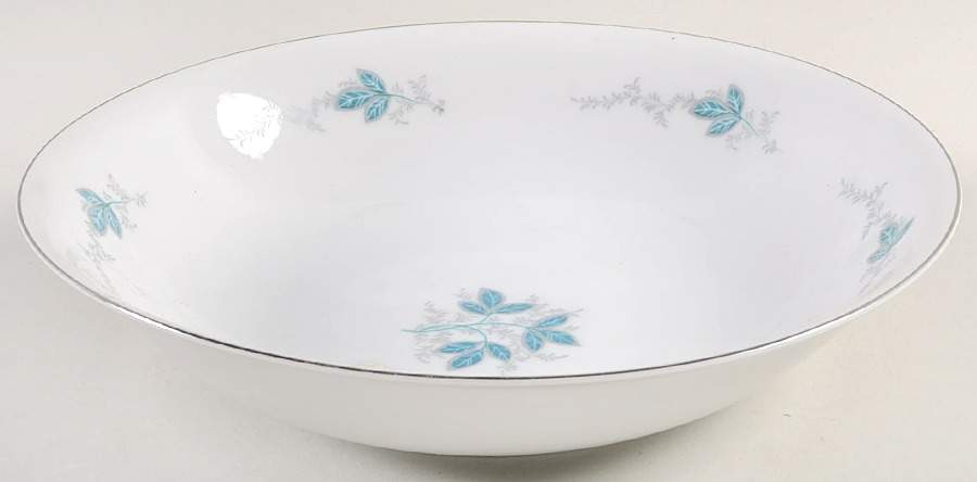Turquoise 9" Round Vegetable Bowl by Empress (Japan)-1