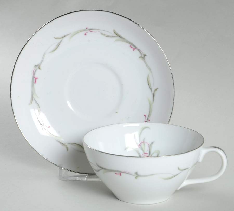 Wildbrook Flat Cup & Saucer Set by Empress (Japan)-1