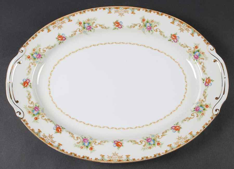 Windmere 16" Oval Serving Platter by Empress (Japan)-1