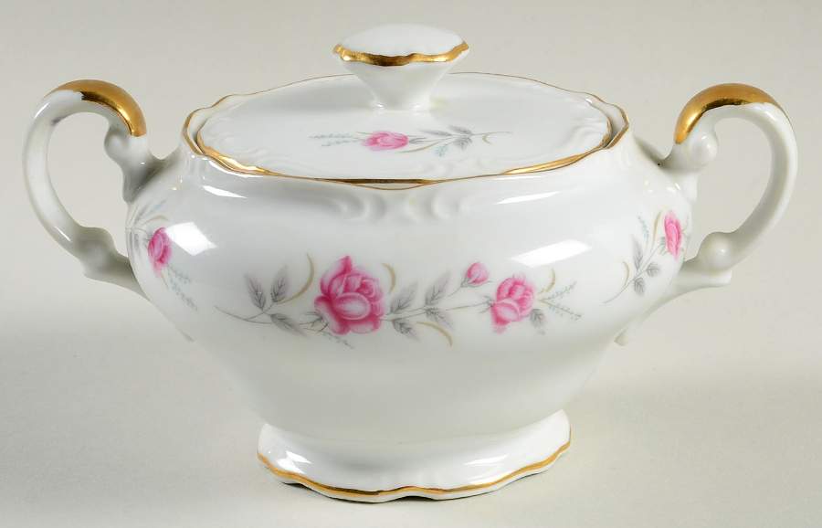 Wild Rose Sugar Bowl & Lid by Empress (Japan)-1