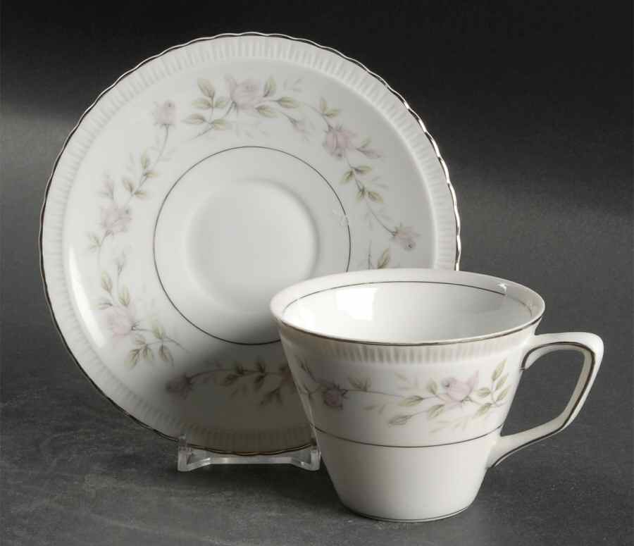 York Flat Cup & Saucer Set by Empress (Japan)-1
