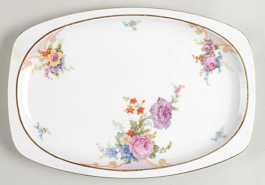 Bridal Rose (White Background) 13" Oval Serving Platter by Epiag-1
