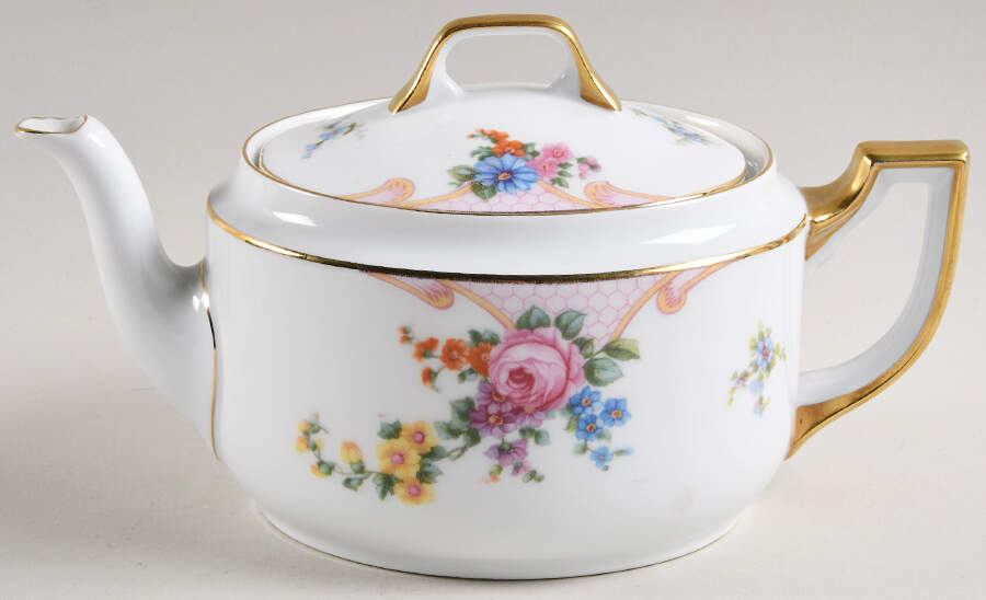 Bridal Rose (White Background) Teapot & Lid by Epiag-1