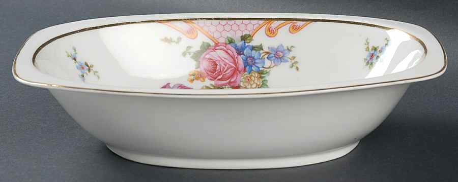 Bridal Rose (White Background) 9" Oval Vegetable Bowl by Epiag-1