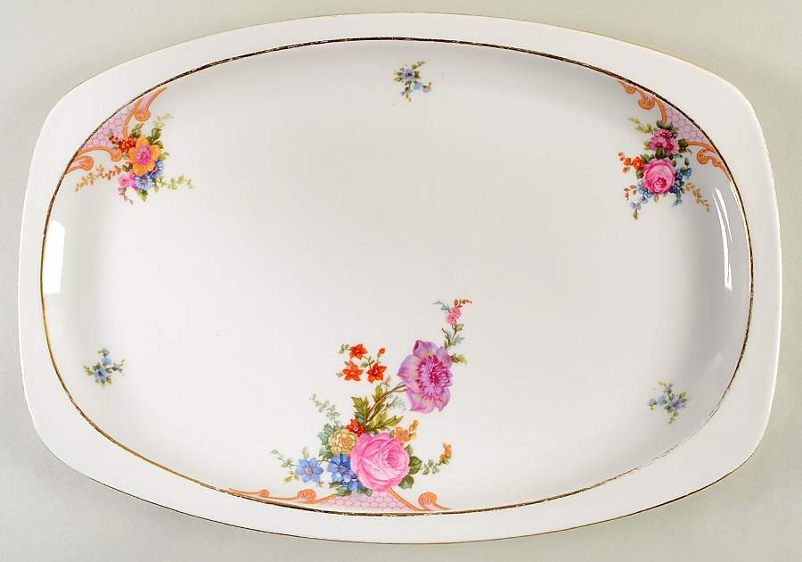 Bridal Rose (White Background) 18" Oval Serving Platter by Epiag-1