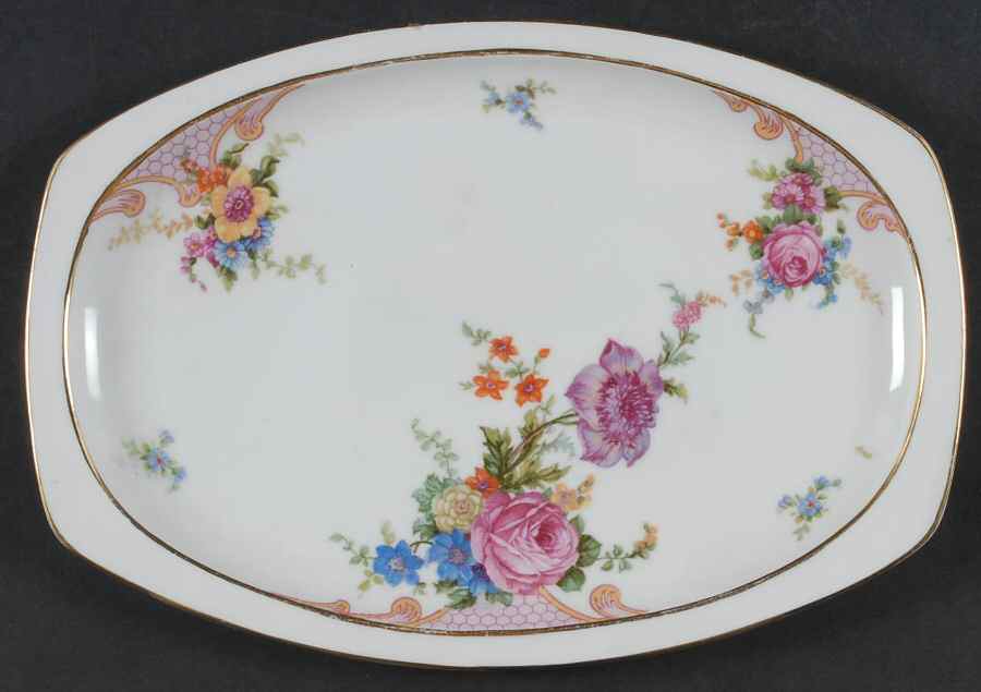 Bridal Rose (White Background) 12" Oval Serving Platter by Epiag-1