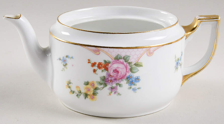 Bridal Rose (Cream Background) Teapot No Lid by Epiag-1