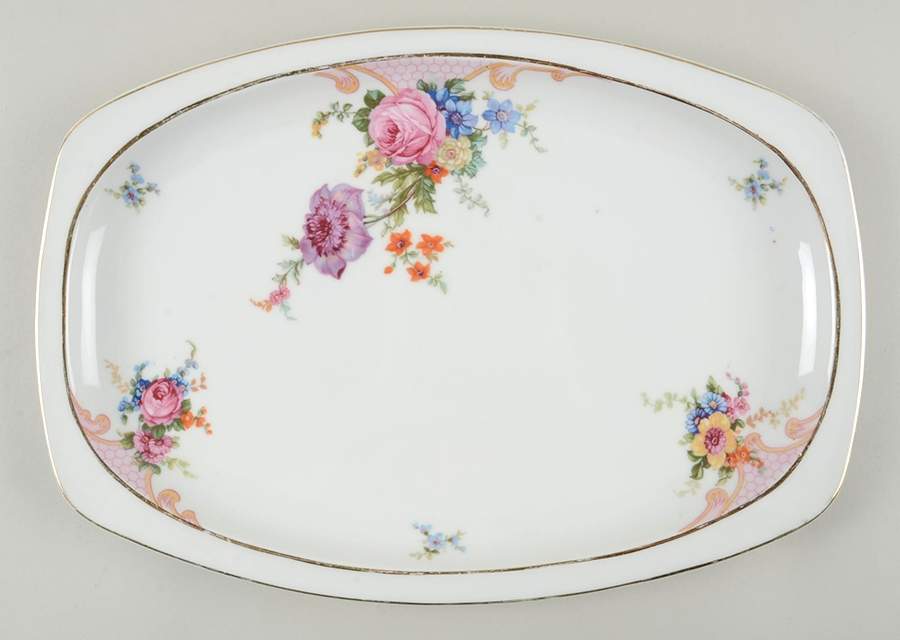 Bridal Rose (Cream Background) 14" Oval Serving Platter by Epiag-1