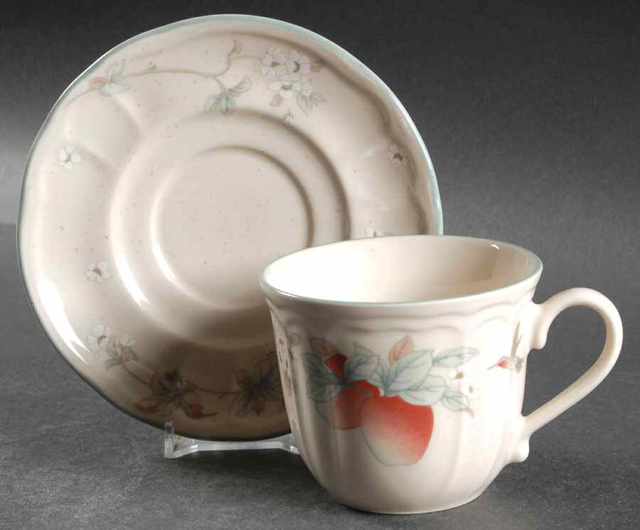 Apple Magic Flat Cup & Saucer Set by Epoch-1