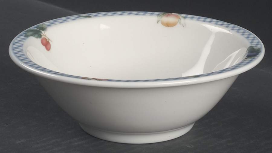 Country Gingham Rim Cereal Bowl by Epoch-1