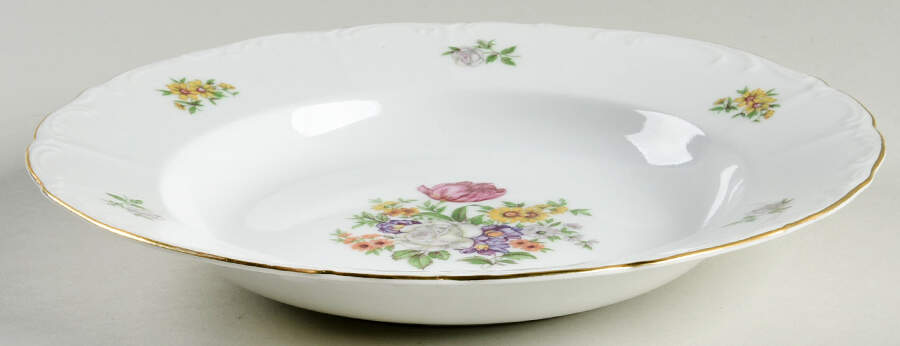 Bouquet Rim Soup Bowl by Europa-1