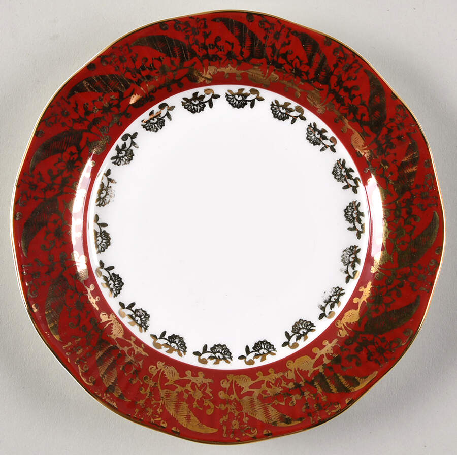 Sovereign Red Bread & Butter Plate by Elizabethan-1