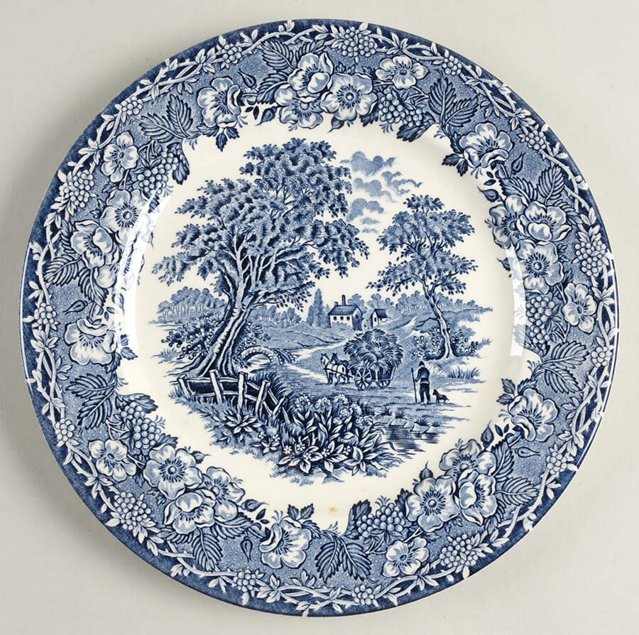 Kingswood Blue Dinner Plate by English Ironstone Tableware-1
