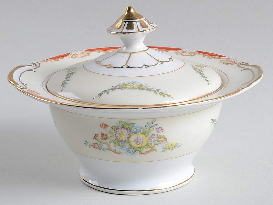 EMP39 Sugar Bowl & Lid by Empress (Japan)-1