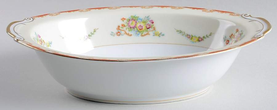 EMP39 10" Oval Vegetable Bowl by Empress (Japan)-1