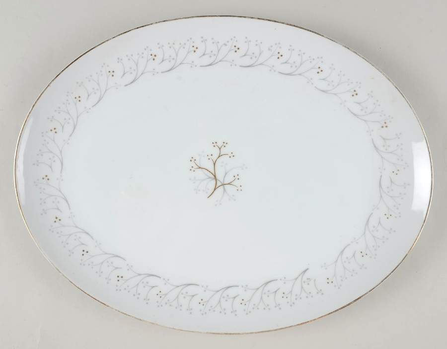 Serenade 14" Oval Serving Platter by Empress (Japan)-1