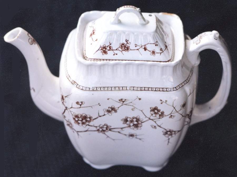 Thorn Brown Teapot & Lid by F J Emery-1