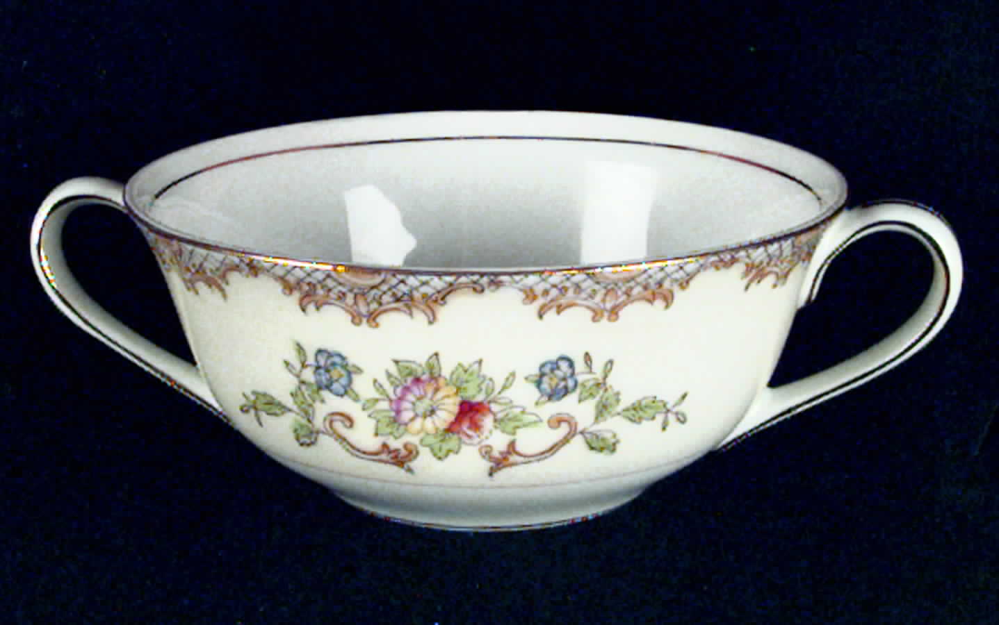 EMP44 Flat Cream Soup Bowl by Empress (Japan)-1