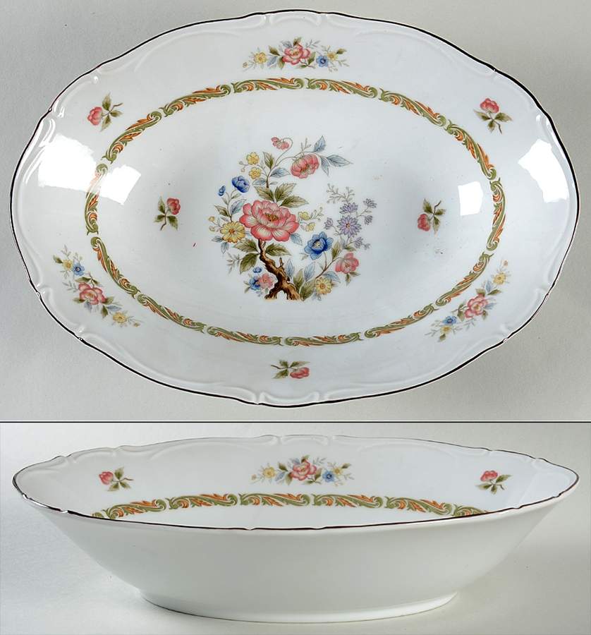 China Tree 11" Oval Vegetable Bowl by Empress (Japan)-1
