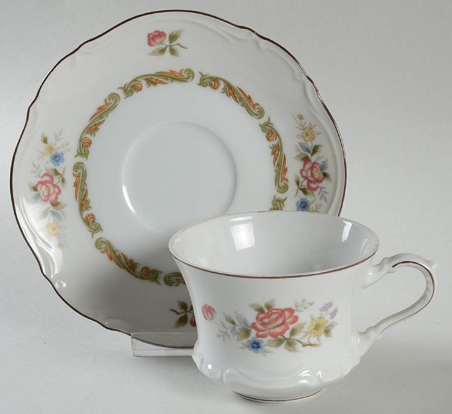 China Tree Flat Cup & Saucer Set by Empress (Japan)-1