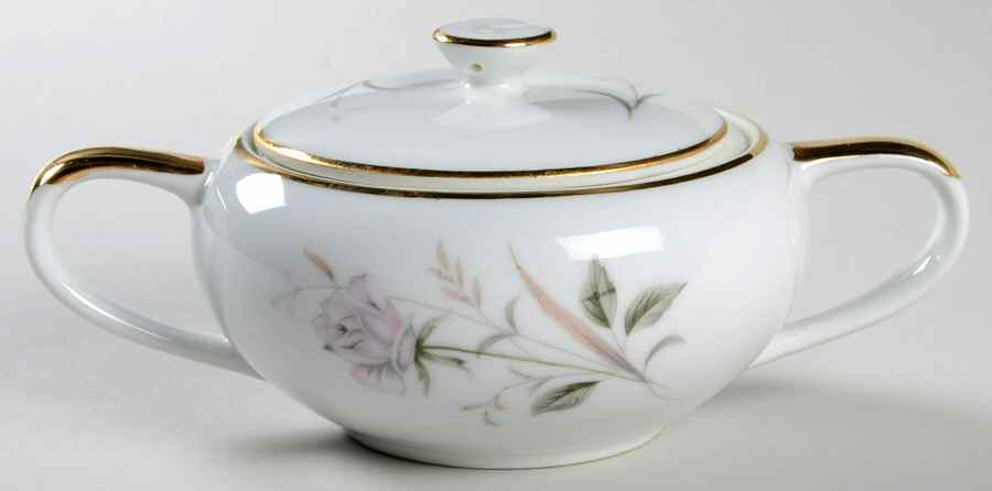 Rosette Sugar Bowl & Lid by Empress (Japan)-1